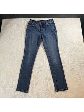 Earl Jeans Womens 6 Blue Skinny Stretch Embroidered Pockets Jeans